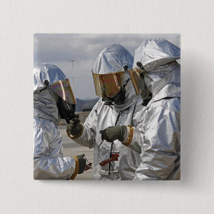 Badge Carré 5 Cm Aéronefs Secourus Pompiers Marines