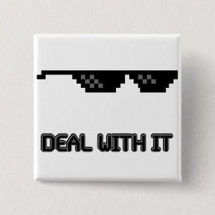 Badge Carré 5 Cm Affaire avec elle lunettes de soleil