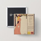 Badge Carré 5 Cm Affiche de publicité pour 'le Book jaune (Devant & derrière)