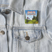 Badge Carré 5 Cm Affiche de voyage Dom Suisse (En situation)