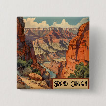 Affiche de voyage vintage Grand Canyon Colorado Ri