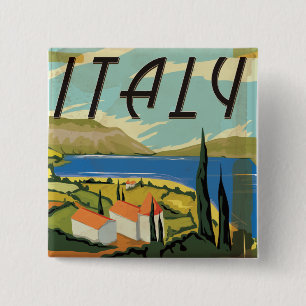 Badge Carré 5 Cm Affiche italienne vintage