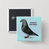 Badge Carré 5 Cm Afficher l'ASR racer (Devant & derrière)