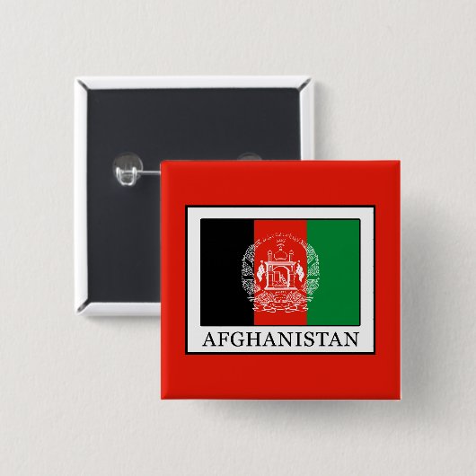 Badge Carré 5 Cm Afghanistan (Devant & derrière)