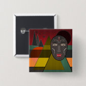 Badge Carré 5 Cm Africain (Devant & derrière)