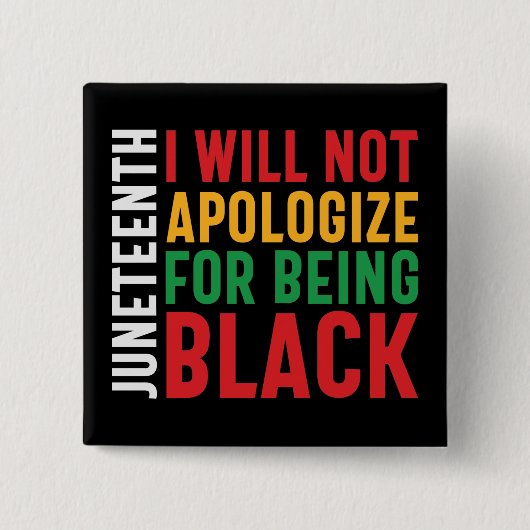Badge Carré 5 Cm African American Black pride (Devant)