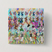 Badge Carré 5 Cm African Feast: Rhythms of Unity (Devant)