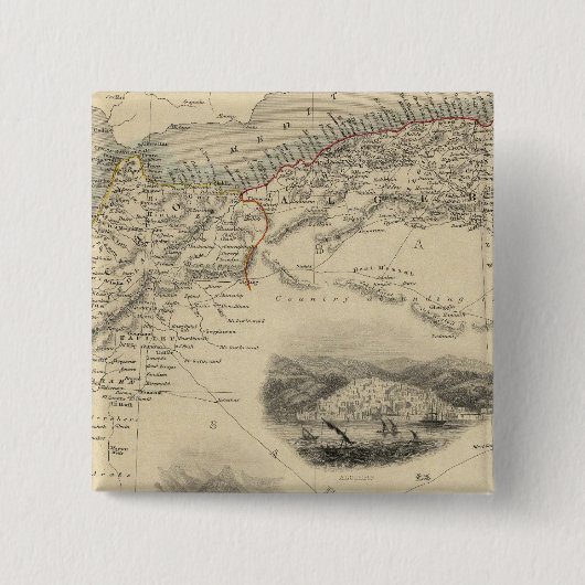 Badge Carré 5 Cm Afrique du Nord (Devant)