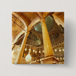 Badge Carré 5 Cm AFRIQUE, Égypte, Le Caire, Mosquée de Muhammad Ali