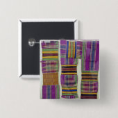 Badge Carré 5 Cm Afrique, Ghana, Accra. Musée national, considéré (Devant & derrière)