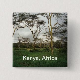 Badge Carré 5 Cm Afrique Kenya terres sauvages