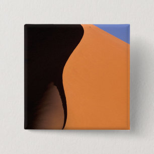 Badge Carré 5 Cm Afrique, Namibie, Lumière du soir sur les dunes,