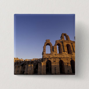 Badge Carré 5 Cm Afrique, Tunisie, El Jem. Ruines d'un 2