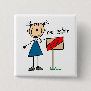 Badge Carré 5 Cm Agent immobilier