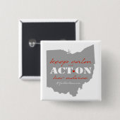 Badge Carré 5 Cm Agir Sur Son Bouton Conseil (Devant & derrière)