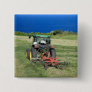 Badge Carré 5 Cm Agriculteur