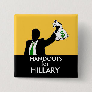 Badge Carré 5 Cm Aides pour Hillary