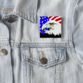 Badge Carré 5 Cm Aigle (En situation)