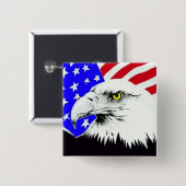 Badge Carré 5 Cm Aigle (Devant & derrière)