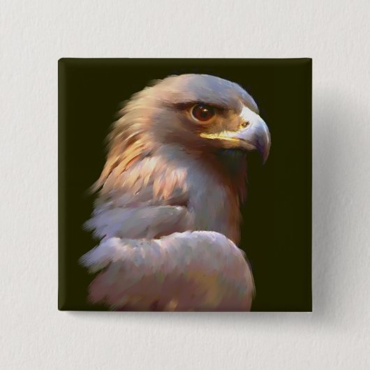 Badge Carré 5 Cm Aigle d'or (Devant)