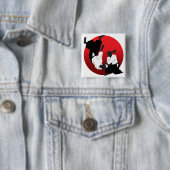Badge Carré 5 Cm Aikido (En situation)