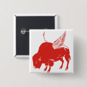 Badge Carré 5 Cm Ailes de Buffalo (Devant & derrière)