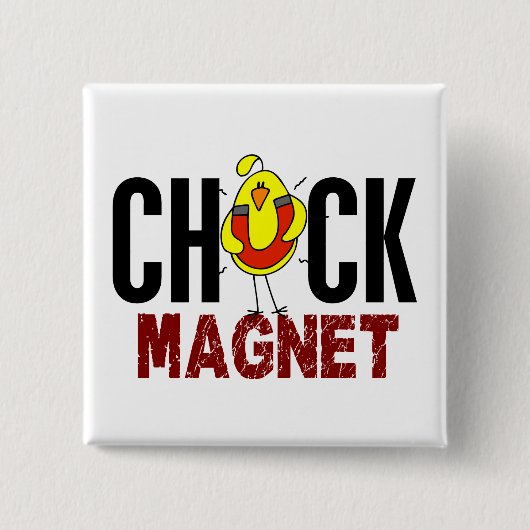 Badge Carré 5 Cm Aimant de poussin (Devant)