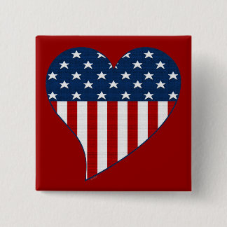 Badge Carré 5 Cm Aimez les Etats-Unis