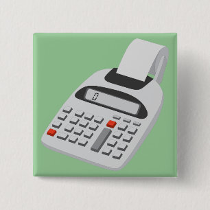 Badge Carré 5 Cm Ajout d'une machine - Technologie comptable Vintag