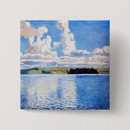Badge Carré 5 Cm Akseli Gallen-Kallela - Tours Cloud (Devant)