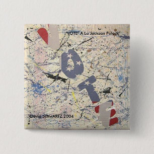 Badge Carré 5 Cm Al Jackson Polack.artzworks.c de VOTE… - Customi