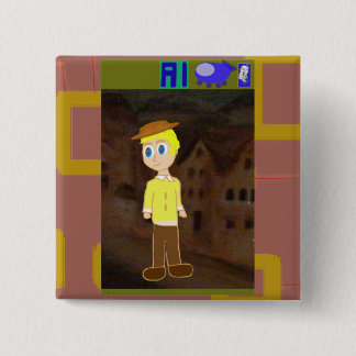 Badge Carré 5 Cm Al Spacship