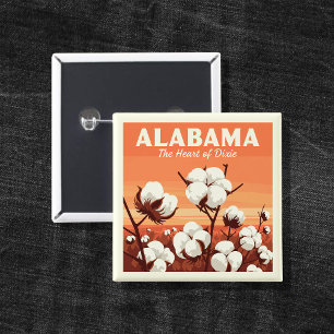 Badge Carré 5 Cm Alabama vintage