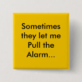 Badge Carré 5 Cm alarme (Devant)