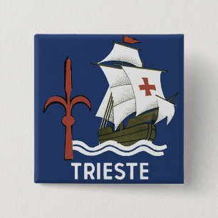 Badge Carré 5 Cm Albergo Columbia Gênes ~ Trieste
