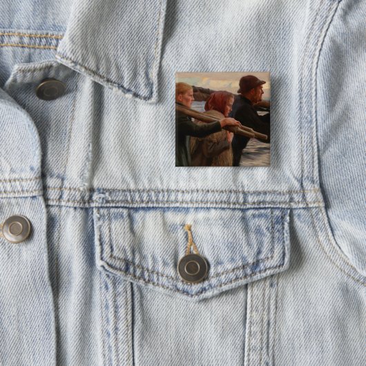 Badge Carré 5 Cm Albert Edelfeel - Dans l'archipel extérieur (En situation)
