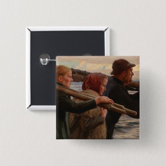 Badge Carré 5 Cm Albert Edelfeel - Dans l'archipel extérieur (Devant & derrière)