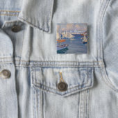 Badge Carré 5 Cm Albert Edelfeel - Port d'Helsinki (En situation)