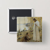 Badge Carré 5 Cm Albert Edelfeue - Christ et Mary Magdalene (Devant & derrière)