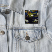 Badge Carré 5 Cm Albert Edelfeue - Lys d'eau, étude (En situation)