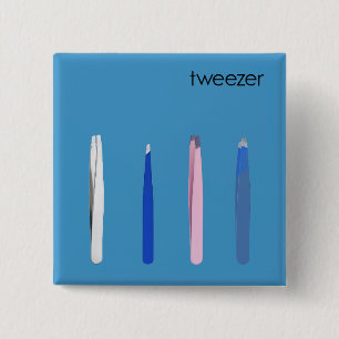 Badge Carré 5 Cm Album parodique de Tweezer Band