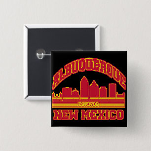 Badge Carré 5 Cm Albuquerque, Nouveau-Mexique