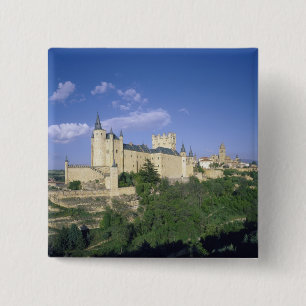 Badge Carré 5 Cm Alcazar, Ségovie, Castille Leon, Espagne 2