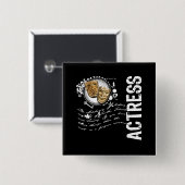 Badge Carré 5 Cm Alchimie d'actrice de l'action (Devant & derrière)