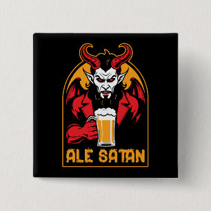 Badge Carré 5 Cm Ale Satan - Bière
