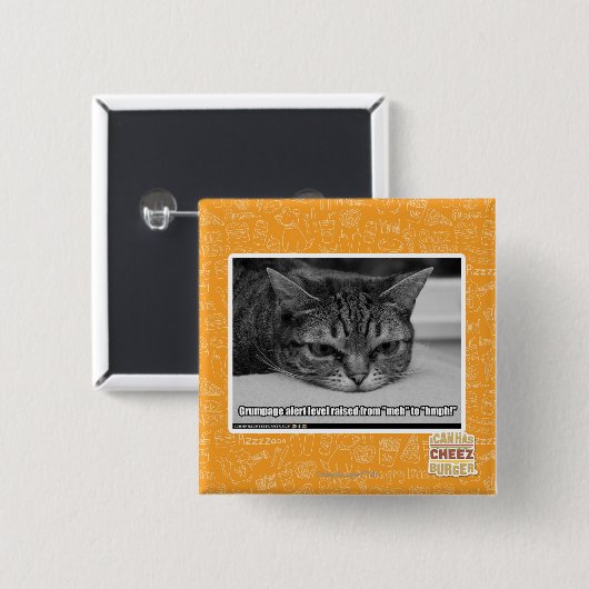 Badge Carré 5 Cm Alerte de Grumpage (Devant & derrière)