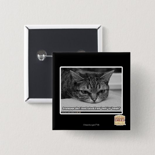 Badge Carré 5 Cm Alerte de Grumpage (Devant & derrière)