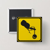Badge Carré 5 Cm Alerte, Trikes Xing ! (Devant & derrière)