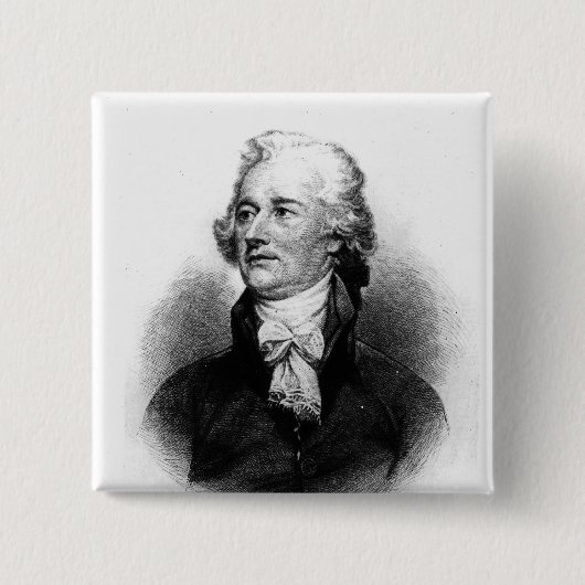 Badge Carré 5 Cm Alexander Hamilton (Devant)