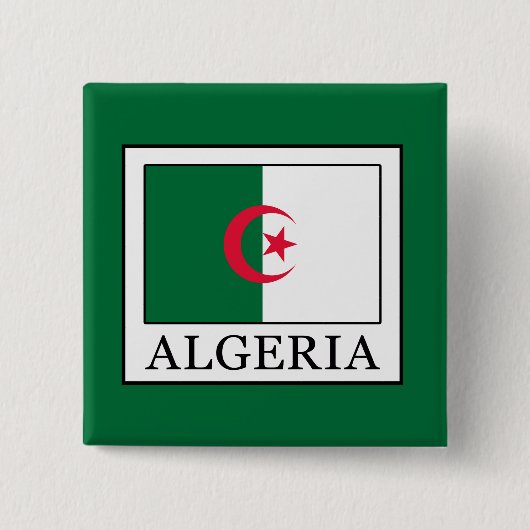 Badge Carré 5 Cm Algérie (Devant)